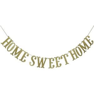 Home Sweet Home Banner dorado con purpurina para_1