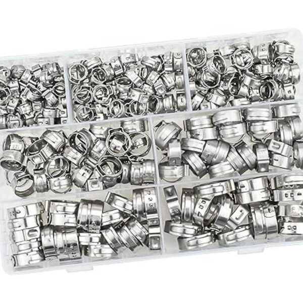 Sutemribor Kit surtido de abrazaderas de manguera de acero