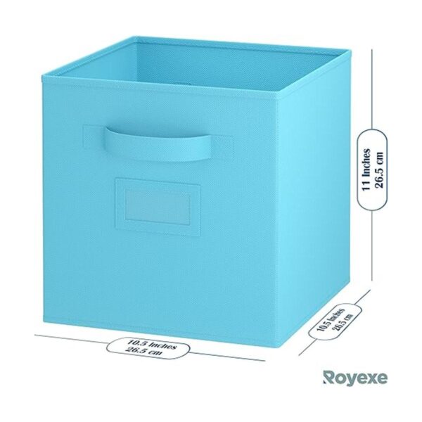 Royexe Cubos de almacenamiento de tela plegables con_3