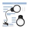 Herramientas de pintura de diamante 5D luz LED con lupas