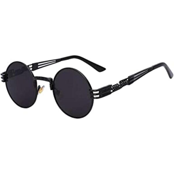 Retro Steampunk estilo redondo vintage gafas de sol color_1