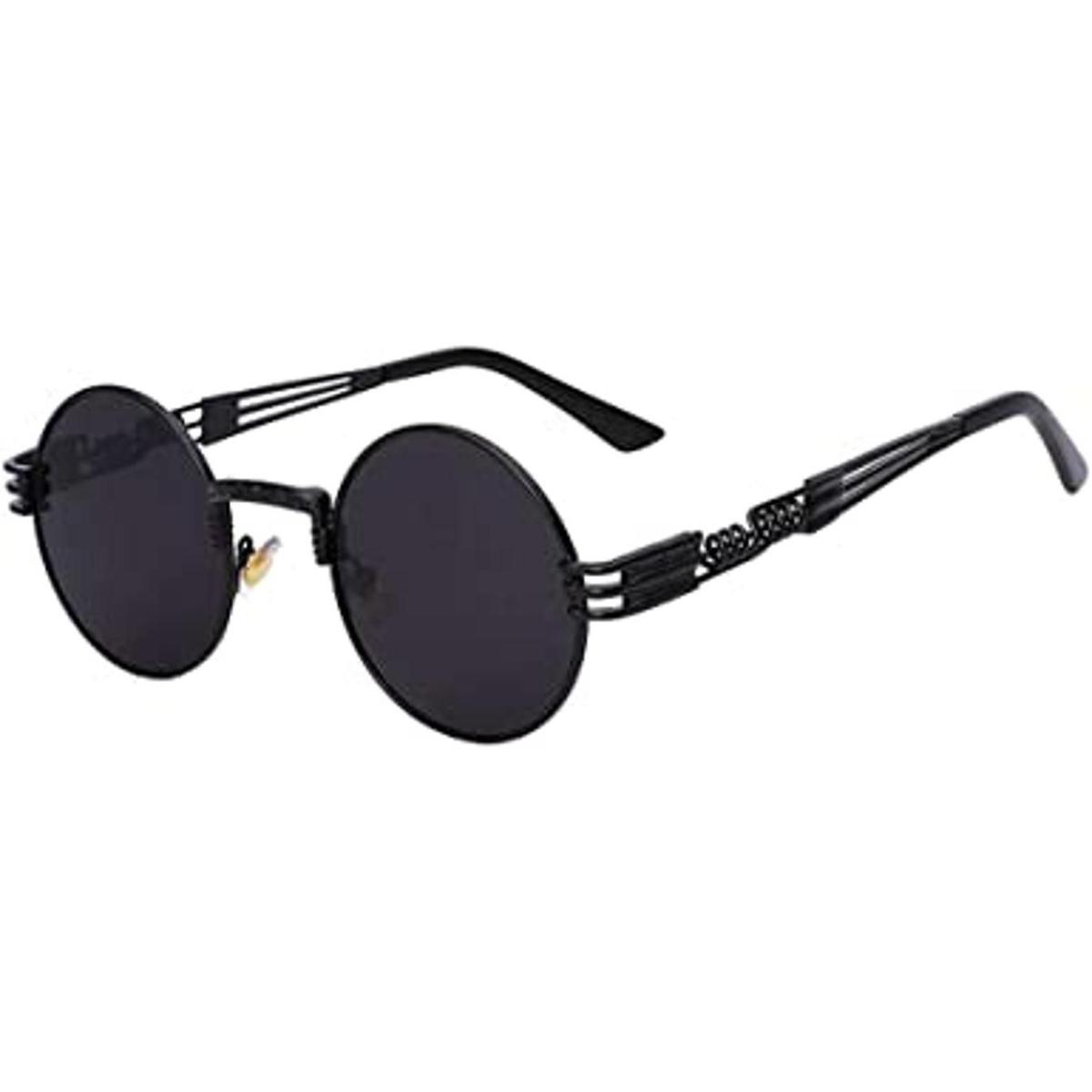 Retro Steampunk estilo redondo vintage gafas de sol color