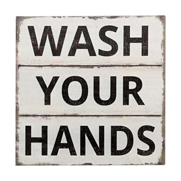 Letrero de Barnyard Designs con texto Wash Your Hands