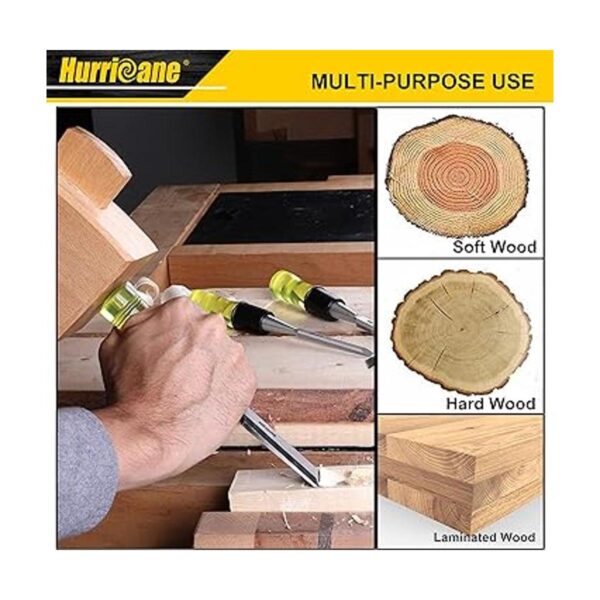 HURRICANE 4 piezas cincel de madera conjunto CrV_4