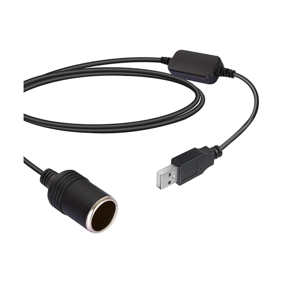 Liyu USB A macho a 12 V encendedor de coche convertidor