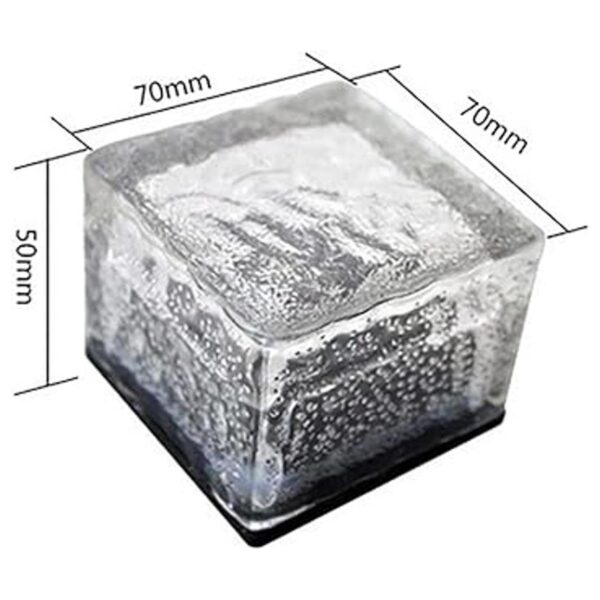 Luz solar de ladrillo de vidrio luces de cubo de hielo_6