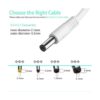 SIOCEN Paquete de 3 cables USB 2.0 A tipo macho a CC 0.217_2