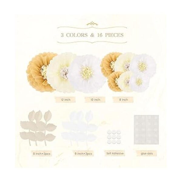 Fonder Mols Papel de seda de flores de crisanto hojas de