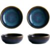 Colias Wing Juego de 4 platos de porcelana multiusos con_1