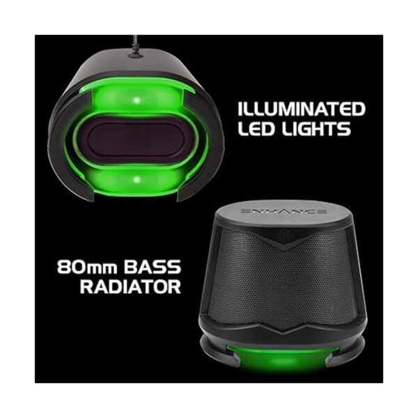 ENHANCE SB2 Altavoces para computadora con luz LED verde_2