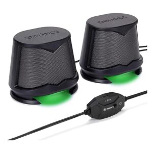 ENHANCE SB2 Altavoces para computadora con luz LED verde_1