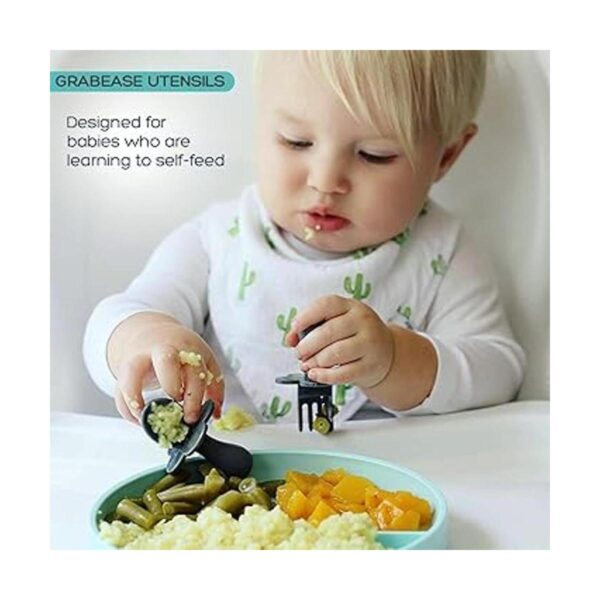 Grabease Baby and Toddler SelfFeeding Utensils Spoon and_2