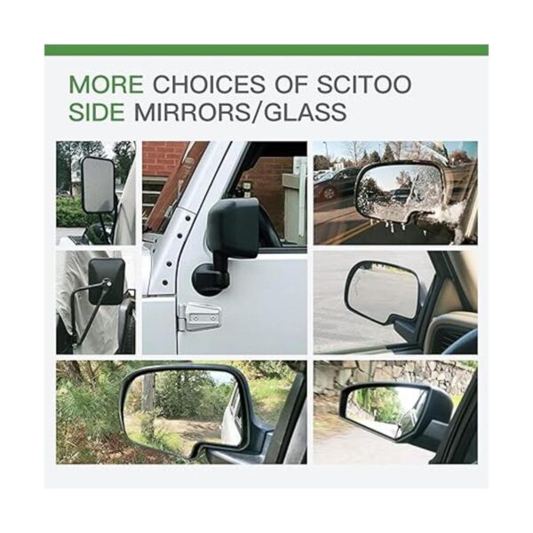 SCITOO Espejo de vista lateral del pasajero compatible con