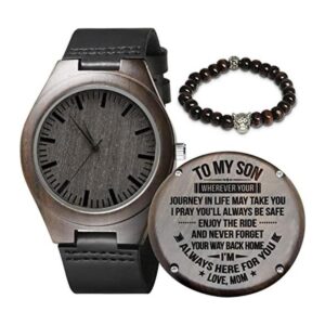 Relojes de madera grabados personalizados para hombre_1