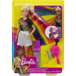 Barbie Rainbow Sparkle Hair Muñeca Barbie con cabello de_3