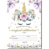Invitaciones de cumpleaños de unicornio mágico_2