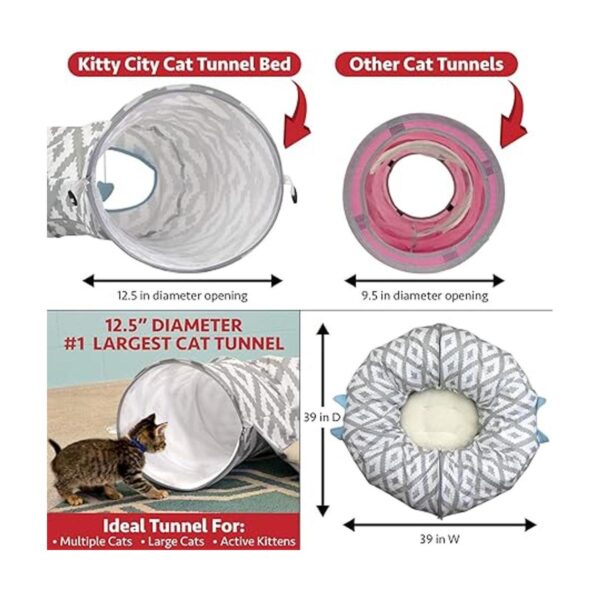 Kitty City Túnel grande para gatos cama para gatos cama_5