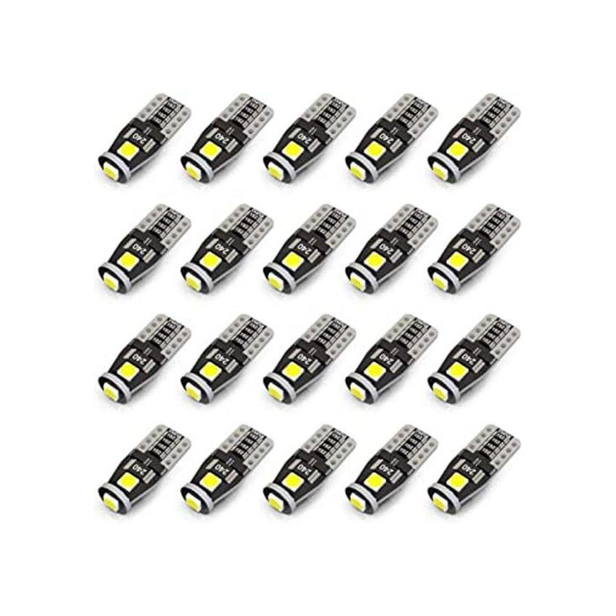 KAFEEK 20 bombillas LED T10 Wedge 194 168 2825 W5W