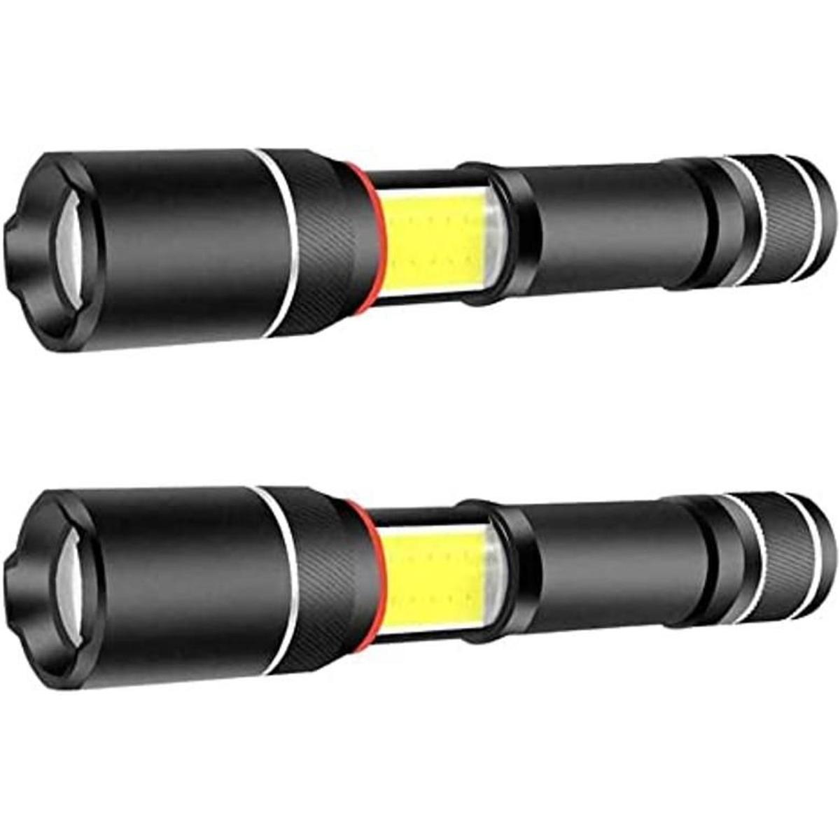 Linterna LED XML T6 5000 Lux COB con zoom y base magnética