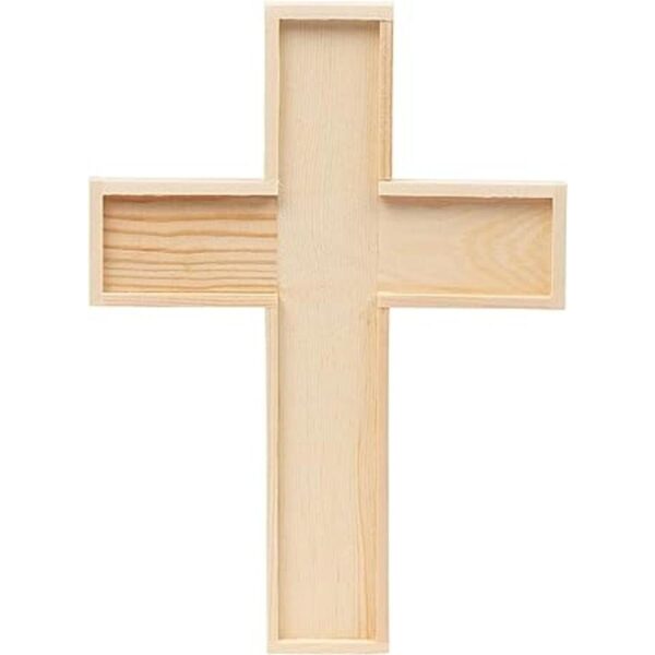 Corte de madera sin terminar Cruz cristiana de madera_4