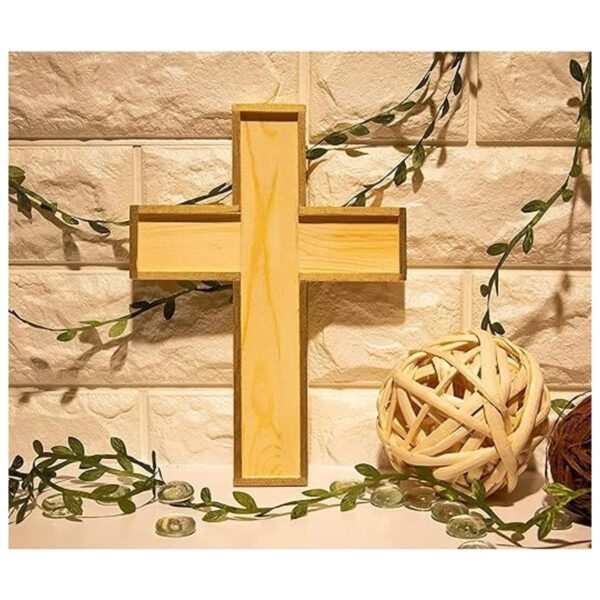Corte de madera sin terminar Cruz cristiana de madera_2