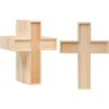 Corte de madera sin terminar Cruz cristiana de madera_1