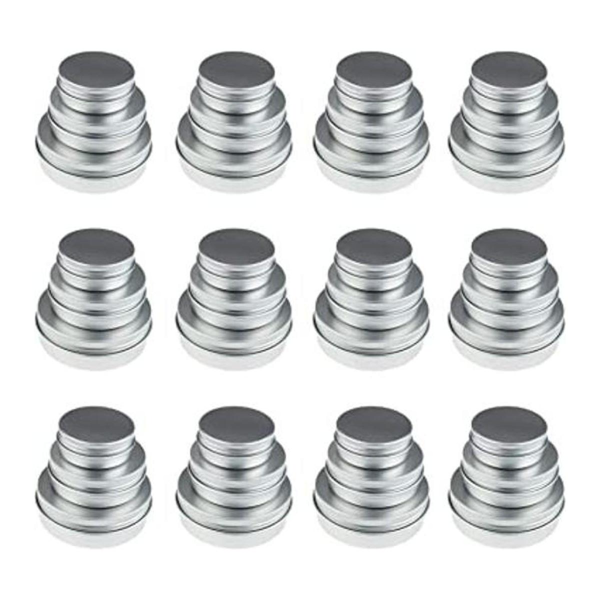 LJY 36 piezas redondas de latas de aluminio con tapa de