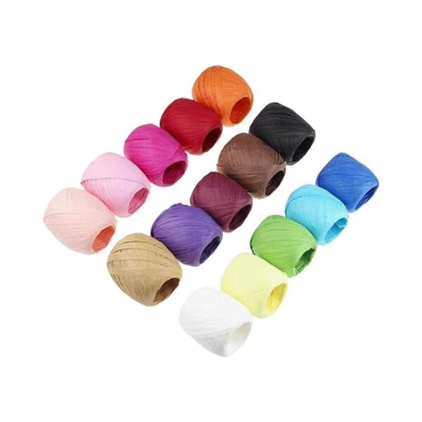 Cuerdas de papel de rafia 15 rollos de 15 colores para_2