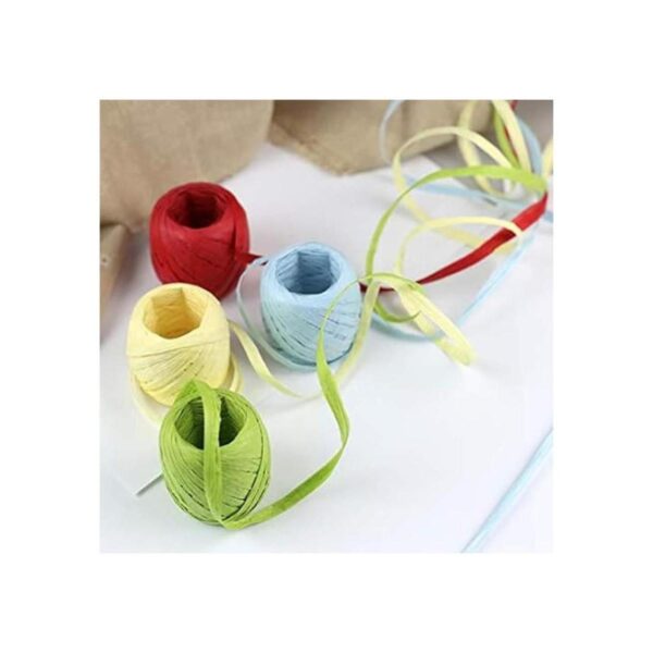 Cuerdas de papel de rafia 15 rollos de 15 colores para_4