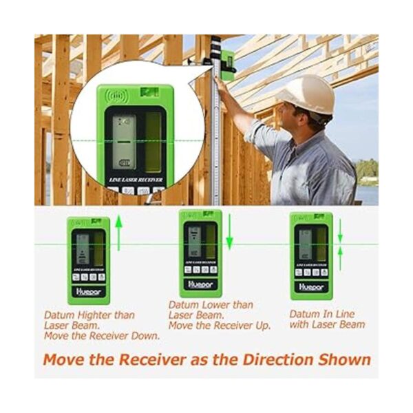 Huepar LR5RG Detector láser para nivel láser receptor de_4