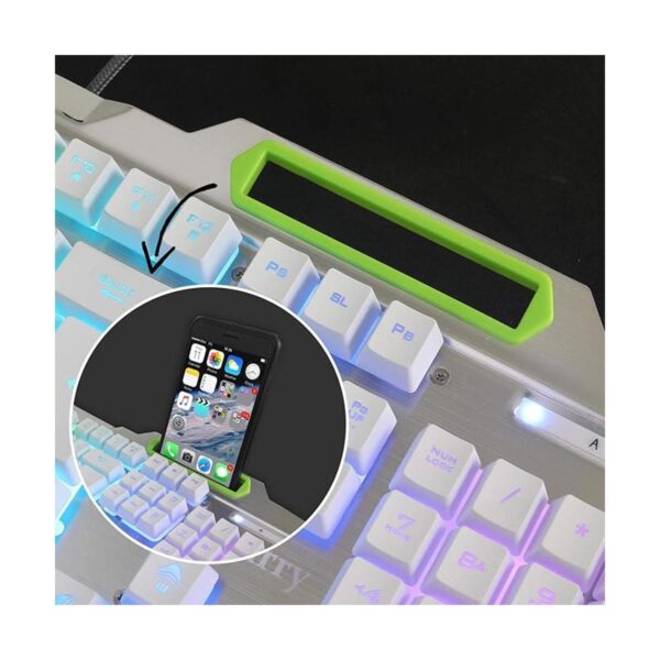 Teclado RGB LED retroiluminado para juegos con_5