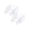 Chuangdi Juego de 2 estantes de acrílico transparente_1