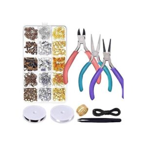 Anezus Kit de reparación de joyas con alicates de joyería