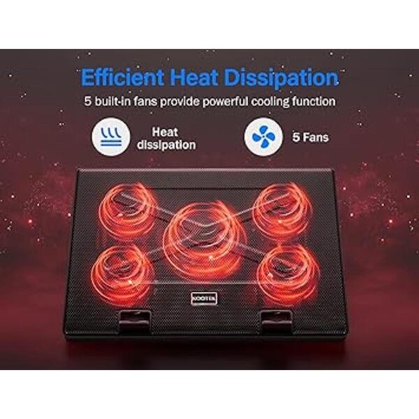 Kootek Almohadilla de refrigeración para laptop de 12 a 17_2