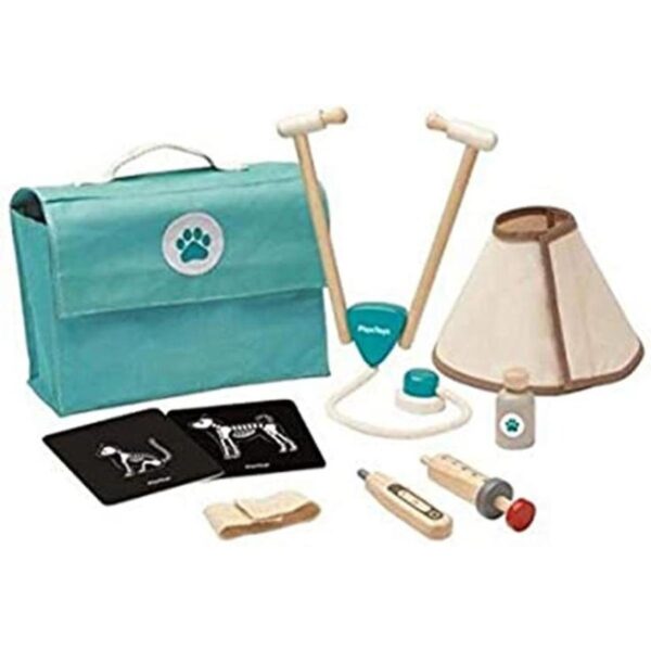 PlanToys Juego veterinario para niños hecho de madera de_1