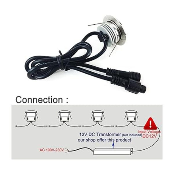 CNBRIGHTER LED Deck Light1W 12V DCSmall Outdoor Step_4