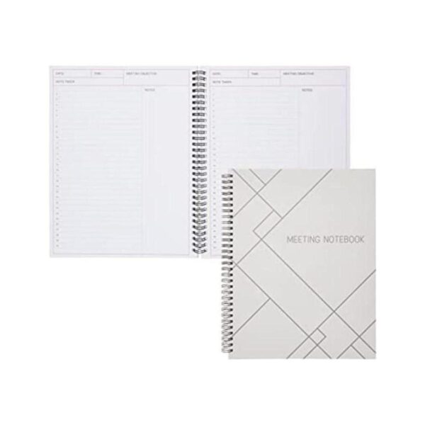 Paquete de 2 cuadernos de reunión encuadernados en espiral_1