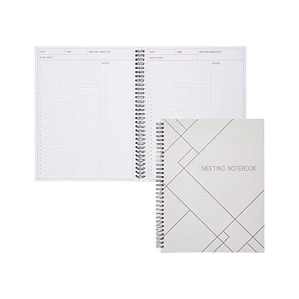 Paquete de 2 cuadernos de reunión encuadernados en espiral