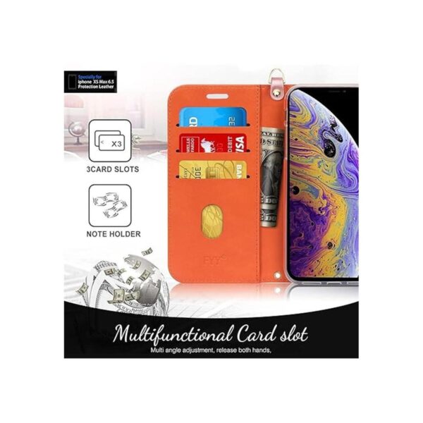 FYY Funda tipo cartera para iPhone Xs Max función atril_3