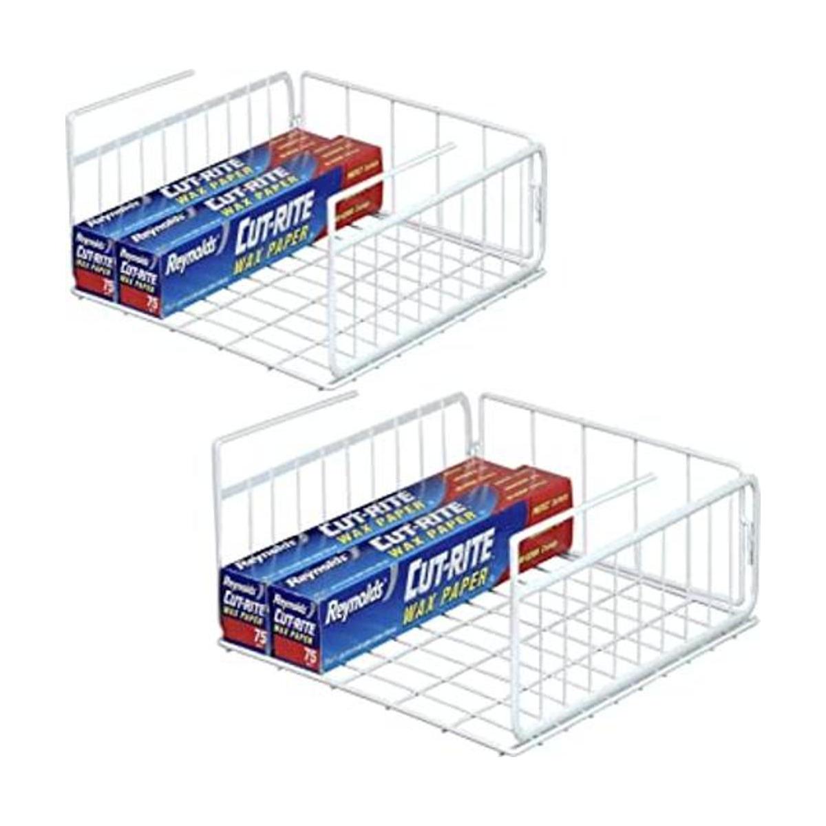 SimpleHouseware Paquete de 2 cestas debajo del estante