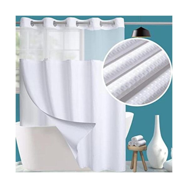 Juego de cortinas de ducha de tela de grado hotelero con_1