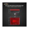 Partsam 4 luces LED cuadradas 2 ámbar 2 rojo para_6