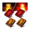 Partsam 4 luces LED cuadradas 2 ámbar 2 rojo para_1