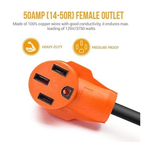 SnowyFox Adaptador de 30 A 50 Amp adaptador de corriente_2