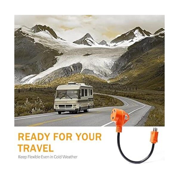 Snowy Fox RV Adaptador de 15 A a 30 Amp 15 Macho30_3