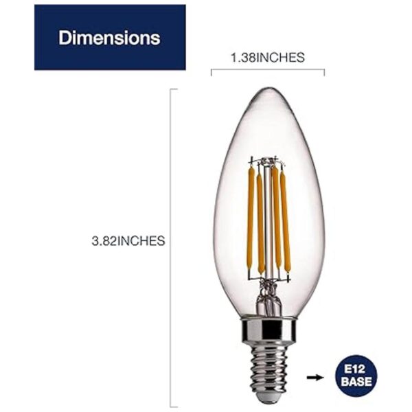 FLSNT B11 E12 Bombillas LED de candelabro equivalentes a
