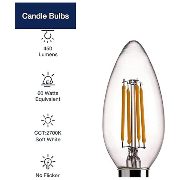 FLSNT B11 E12 Bombillas LED de candelabro equivalentes a