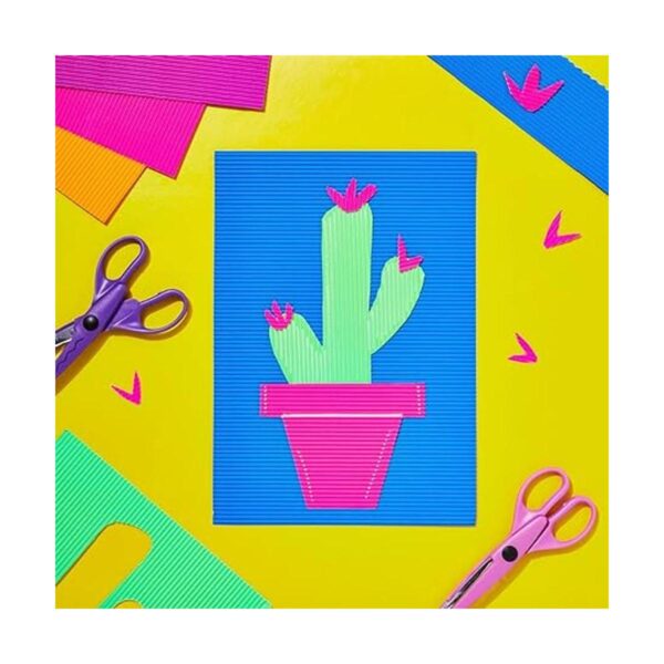 Paquete de 64 hojas de cartón corrugado de colores para