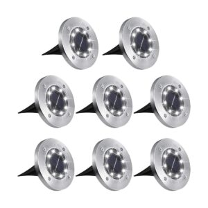 Luces solares para el suelo 8 luces de jardín LED_1