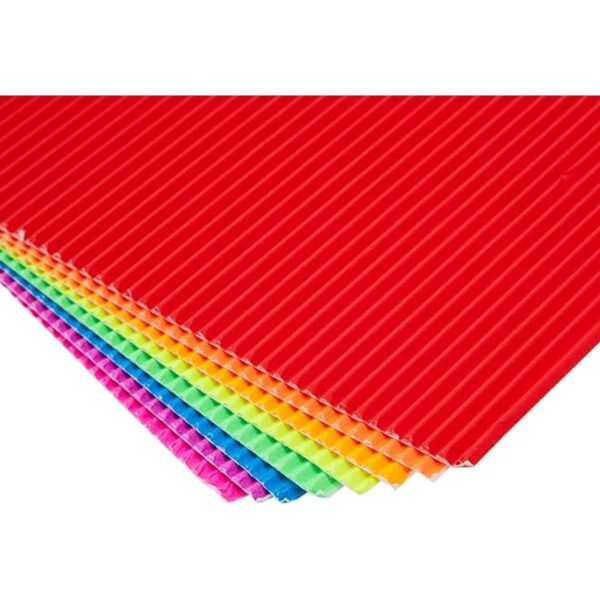 Paquete de 64 hojas de cartón corrugado de colores para